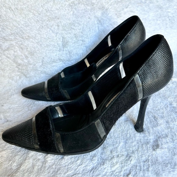 Manolo Blahnik Ponyhair Snakeskin heels - Picture 2 of 8